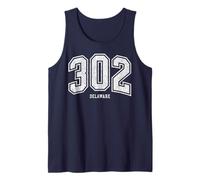302 Delaware Arched Athletic Design with Details Tank Top
