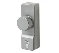302-EC-SE - Exidor - Knob Operated - Outside Access Device (OAD) With Euro Cylinder - Silver