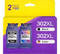 302XL Ink Cartridge Replacement Black and Colour for HP 302 XL, Compatible with ENVY 4520 4527 OfficeJet 3835 4650 DeskJet 3630 Printers (1 Black, 1 Colour)