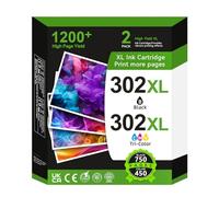 302XL Ink Cartridges Black and Colour, 302 XL Cartridges Multipack Compatible With Original HP 302 Ink Cartridges for HP OfficeJet 3831 3833 3830 3832 3835 4650 DeskJet 3630 3632 Envy 4520 4525 4527