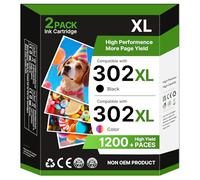 302XL Ink Cartridges Printer Ink 302 XL Combo Pack Replacement for HP 302 Ink Cartridges Black and Colour for HP DeskJet 3630 3636 1110 2130 Envy 4520 4523 4524 4527 Officejet 3830 3831 3835 5230 4650