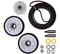 303373, Dryer Drum Support Roller Belt Idler Pulley Repair Kit for Maytag Dryer Parts Neptune Atlantis 3000 Series MDE6000AYW MDE5500AYW 5500 Washer and Dryer
