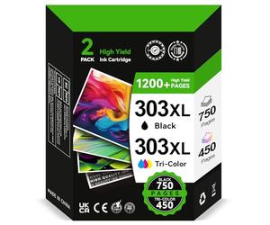 303XL Ink Cartridges Replacement for HP 303 Ink Cartridges Black and Colour Original, Printer Ink 303 XL for Envy Photo 7134 7830 6232 6230 7130 6220 6234 7100 7155 7800 7834 7855 7864 TANGO X