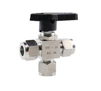 304/316 Stainless Steel 3 Way L-Type Ball Valve 6 8 10 12 14 16 18 20mm 1/8 1/4 3/8 1/2 3/4 Lnch 1Pcs(PT 3l4 19.05mm,304)