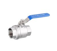 304/316 Stainless Steel Ball Valve, BSPT Female Thread 2-Piece Full Port Valve with Vinyl Handle, 1/4" to 2" Sizes for Water Gas Oil(DN50,316SS Material)