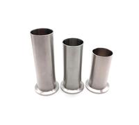 304 316 Stainless Steel Long Tri Clamp Ferrules 50/60/100mm Welding Ferrules Weld Clamp Tube Fittings Automatic Weld Pipe Joint(OD102xT2mm,Length 100MM_SS304)