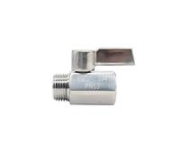 304/316 Stainless Steel Mini Ball Valve 1/8 1/4 3/8 1/2 3/4 / 1 Female Male Thread 2 Way Ball Valve(Npt-ss304-female Female)