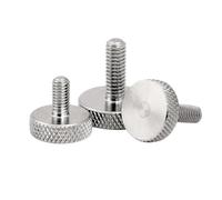 304 A2-70 Stainless Steel Knurled Flat Head Screw | M3-M10 GB835 304 A2-70 Stainless Steel Flat Head Hand Tighten For Curtain, 1/2/5 Pcs.(5pcs M3x6mm)