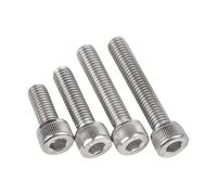 304 A2 Metric Thread Stainless Steel DIN912 Hexagon Socket Head Cap Bolt Screw forM3 M4 M5 M6 M8(M5-10Pcs,14mm)