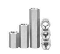 304 A2 Stainless Steel Hex Column Joint Coupling Nut - M5 M6 M8 M10 M12 M14 M16 Standoff Long Rod Coupling Hex Nut