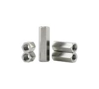 304 A2 Stainless Steel Hex Coupling Nut M2-M6, 3-100mm, 20 Lengths | PCB Spacer Pillar with 5/10/20pcs Options for Electronic DIY Assembly(35mm-5pcs,M4x6mm)