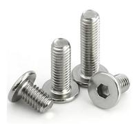 304 A2 Stainless Steel Hex Hexagon Socket Flat Wafer Head Allen Bolt Screw 5/10/50pcs M1.6 M2 M2.5 M3 M4 M5 M6 M8(8mm,M8 5pcs)