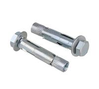304 External hexagonal expansion bolt， 2pcs M6.5 M8 M10 M12 M16 Carbon Steel External Hexagon Expanding Sleeve Concrete Anchor Bolt Drilling Drywall Anchor Expansion Screws(12x65mm)