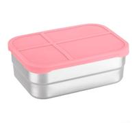 304 Grade Stainless Steel 720ML Lunch Container with Compression Silicone Lid for Reliable Sealing and Long-Term Use (Green)