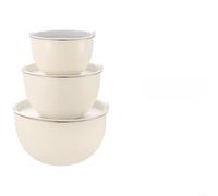304 Grade Stainless Steel Mixing Bowls With Lids Supporting Common Kitchen Activities Like Mixing Whisking Prepping And Storing(3 White Lid)