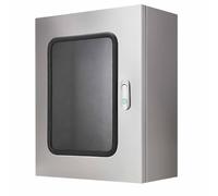 304 inless Steel Electl Box IP65 Waterproof Lockable Junct Box for Outdoor/Indoor Use Visible Window & Mounting Plate 50x70x20cm (20x28x8in)
