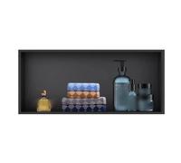304 inless Steel Shower - Matte Black 72x32x12.5CM Waterproof Leak-Proof Sto Shelf for Wet Room Bathroom Shampoo & Toiletry nizer Home Improvement Solut