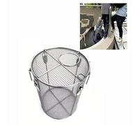 304 inless Steel Water Pump Protector 5mm Mesh Filter Basket with 4 Locking Buckles & Grooved Top Cover Ideal for Pond Well & Sump Pumps (Size: 25×30cm / 9.84″×11.81″)