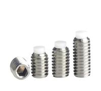 304 M2.5,M3,M4,M5,M6~16M Stainless Steel Nylon Head Buffer Screw Plastic Head Plunger POM Machine Rice Top Wire Plastic Wave Bead(40mm,M8 (5Pcs))