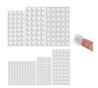 304 Pieces Clear Rubber Feet Bumper Pads, Buffer Pads Adhesive Rubber Feet, 6 Size Cabinet Door Bumpers - Round, Hemispherical, Square Noise-Dampening Bumpers for Drawers, Glass Non Slip