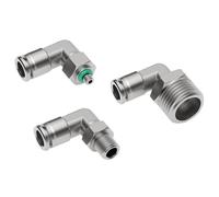304 PL Pneumatic Connector 4mm-16mm Hose 1/8 1/4 3/8 1/2 Male Pneumatic Threaded Pipe Elbow Connector Pipe(PL4-01)