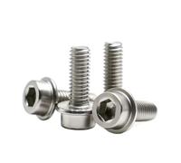 304 SS Hex Socket Cylinder Serrated Flange Screw M3-M12 | Flange edge bolts, 2-20pcs optional for anti-slip fastening assembly(25mm,M10 x2pcs)