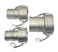 304 Stainless 1/2" 3/4" 1" 1-1/4" 2" 3" 4" BSP Female Male Camlock Fitting Adapter Barb Quick Disconnect for Hose Pump Homebrew(1-1/2")