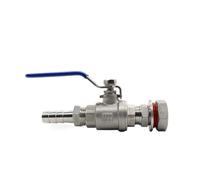 304 Stainless Ball Valve Tap 1/2" for 6-20mm Hose | 304 Stainless Steel Ball Valve Tap Faucet Switch 1/2" for 6 8 10 12 14 15 16 19 20mm Hose(15mm)