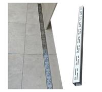 304 Stainless Floor Channel Drain System Trench Drain Piping Suitable for Restrooms, Fountains, Restaurants, and Rooftops(1m,100x40mm)