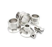 304 Stainless Steel 1/4" 1/2" 3/4" 1" -2.5" NPT Male X 0.5" 0.75" 1.5" 2" Tri Clamp Connector Pipe Fitting(1l2-NPT-K64)