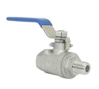 304 Stainless Steel 1/4 Inch Ball Valve Male to Female NPT Standard Full Port for Water Oil Gas Vinyl Handle WOG1000