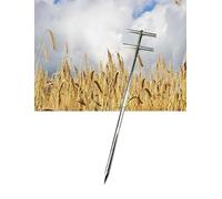 304 Stainless Steel 2 Layer 3 Zone Rotary Grain Powder Sampler,for Grains Probe,Cement, Particles Feed,Solid and Powder Sampling(ID32MM,200CM/78.7IN)
