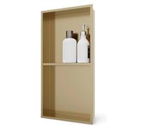 304 Stainless Steel 2-Tier Square Bathroom Shelf, Ele d Shower Design, Modern Sto Solut for Slish Showers, Multi-Color Opt