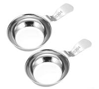 304 Stainless Steel 2pcs Korean Sauce Spoon and Hanging Chopsticks with Dipping Bowl for Restaurant and Home Tableware (silver)
