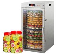 304 Stainless steel 360°Rotary Food Dehydrator Machine(20 Extra-Large Trays)1600W Dual Fan,24 Hour Digital Timer 86℉-190℉ Temperature Control,Dryer for Beef Jerky,Fruits,herb,Vegetables,Dog Treats