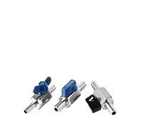 304 Stainless Steel 7mm 8mm 9mm 10mm 11mm 12mm Mini Ball Valve Double Pagoda Long/Short Butterfly Handle Red Black Blue Yellow(8mm,Red Long)