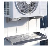 304 Stainless Steel AC Drip Pan Leak Proof Rectangle Air Conditioner Drain Tray Rust & Scratch Resistant HVAC Drain Pans with 9.8ft Hose Clamp & Tape (22x14in)