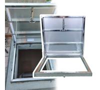 304 Stainless Steel Access Hatch Waterproof Roof Trap with Gas Struts & Locking Handle Attic Outlet Plate for Basements & Stairs (Dimeons)