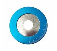 304 Stainless Steel Adjustable Rotatable Round Template Ruler 125mm Circle Drawing Maker Tool for Woodworking Drafting DIY Crafts Model Making(Blue)