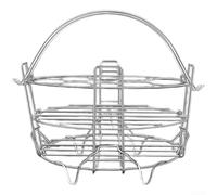 304 Stainless Steel Adjustable Steamer Rack Foldable for Multi-Purpose Kitchen Steam(22.2 * 20.8CM)