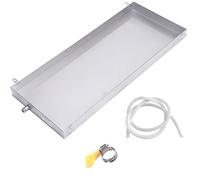 304 Stainless Steel Air Conditioner Drip Pan with 300cm Drain Hose - Versatile Tray for Drips, Oil Collection, and Catchment (60x80x5cm)