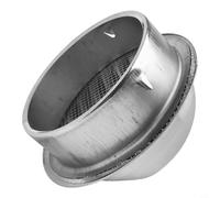 304 Stainless Steel Air Vent 150mm for Bathroom Extractor Fans Weatherproof Design with Installation Gloves (1pc)