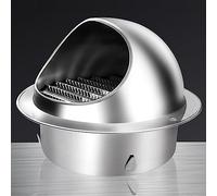 304 Stainless Steel Air Vent Covers,Round Wall Vent Outlet Cover,Pipe Rain Cover Protector Cap External Wall Exhaust Chimney Cowl,Range Hood Outlet Windshied Vent Cap (180mm/7.1in)