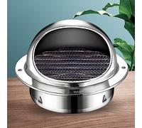 304 Stainless Steel Air Vent Grille,Ducting Ventilation Cap,Water Heaters Exhaust Pipe Chimney Rain Cap,Outer Wall Air Outlet Range Hood Chimney Cap,Rainproof Chimney Cowl (100mm/3.9in)