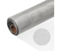 304 Stainless Steel Air Vent Wire Mesh Roll & Metal Mesh Sheet 1 Metre x 300mm, 30 Mesh Fine/Rodent/Window Mesh, Prevent Rodents Insects Entry, Easy Cut Install for Home Kitchen Garden Vent