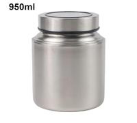304 Stainless Steel Airtight Food Storage Container Silicone Stainless Steel 304 Suitable for Kitchen and Storage and Various Dry Goods (950ml)