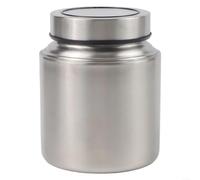 304 Stainless Steel Airtight Storage Container with Transparent Lid and Silicone Seal for Tea Coffee Beans Dry Goods Dishwasher Safe Silver 1500 ml (950 ml)