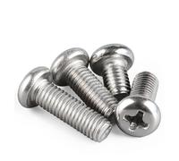 304 stainless steel American round pan head cross bolt 1/4 3/8 5/16 2# 4# 6# 8# 10# 12# durable fastening screw 10pcs(5/16",12-24)