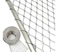 304 Stainless Steel Anti-Fall Rope Net,Animal Barrier,Flexible Cable Mesh Protection Boundary,Wire Rope Mesh 10cm/2mm 1.5×7m