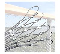 304 Stainless Steel Balcony Net Flexible 6cm Mesh Rope Netting Durable Garden Wire Braided Netting for Outdoor Safety 1.5mm Thickness 0.8x Size